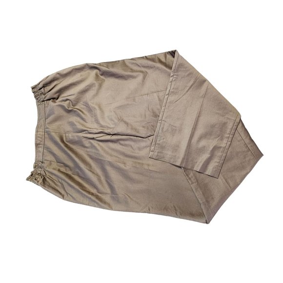 NWT Ellen Tracy Brown Trowser Straight Leg Elastic Roughing at waist sz 18 - Picture 5 of 11